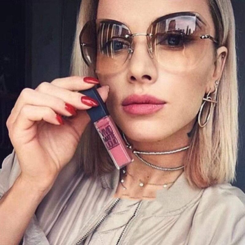 Oversized Rimless Sunglasses - Image 2