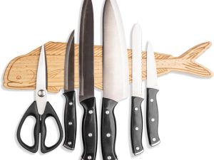 Premium Mangetic Knife Holder for Wall - Strong Heavy-Duty 16 Inch Engraved Magnet for Knives - Wall or Refrigerator Kitchen Magnetic Knife Stripe - Designed in U.S.