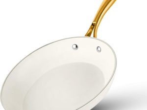 10 Inch Non Stick Frying Pan Nonstick Pan with Ceramic Copper Coating for Long Lasting Nonstick Frying Pan Skillet for Cooking with Stay Cool Handle, Oven/Dishwasher Safe, Non Toxic…