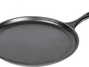 Cast Iron Round Griddle, Pre-Seasoned, 10.5-inch