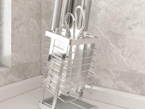 Stainless Steel Knife Block without knives,Knife Holder for Kitchen Counter, Kitchen Knife Organizer Stand