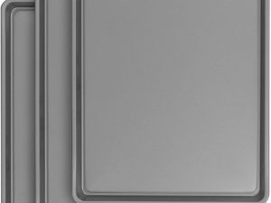 Medium Nonstick Cookie Pan, 15.2''L x 10.2''W, Set of 3