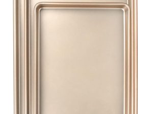 Baking Sheet Pan Set of 3, Commercial Cookie Sheets for Baking, Nonstick Half/Quarter/Jelly Roll Pans Replacement Toaster Oven Tray, Heavy Duty & Easy Clean, Champagne Gold
