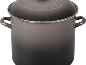 Enamel On Steel Stockpot, 16 qt., Oyster