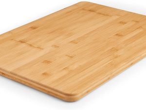 Extra-Large Wood Cutting Board, Reversible Chopping Board for Kitchen Meal Prep and Serving, Charcuterie Board, 14-Inch x 20-Inch, Bamboo